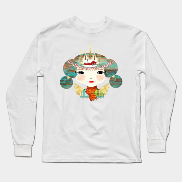 Christmas Angel Susannah--Backcountry Angel Long Sleeve T-Shirt by tracey